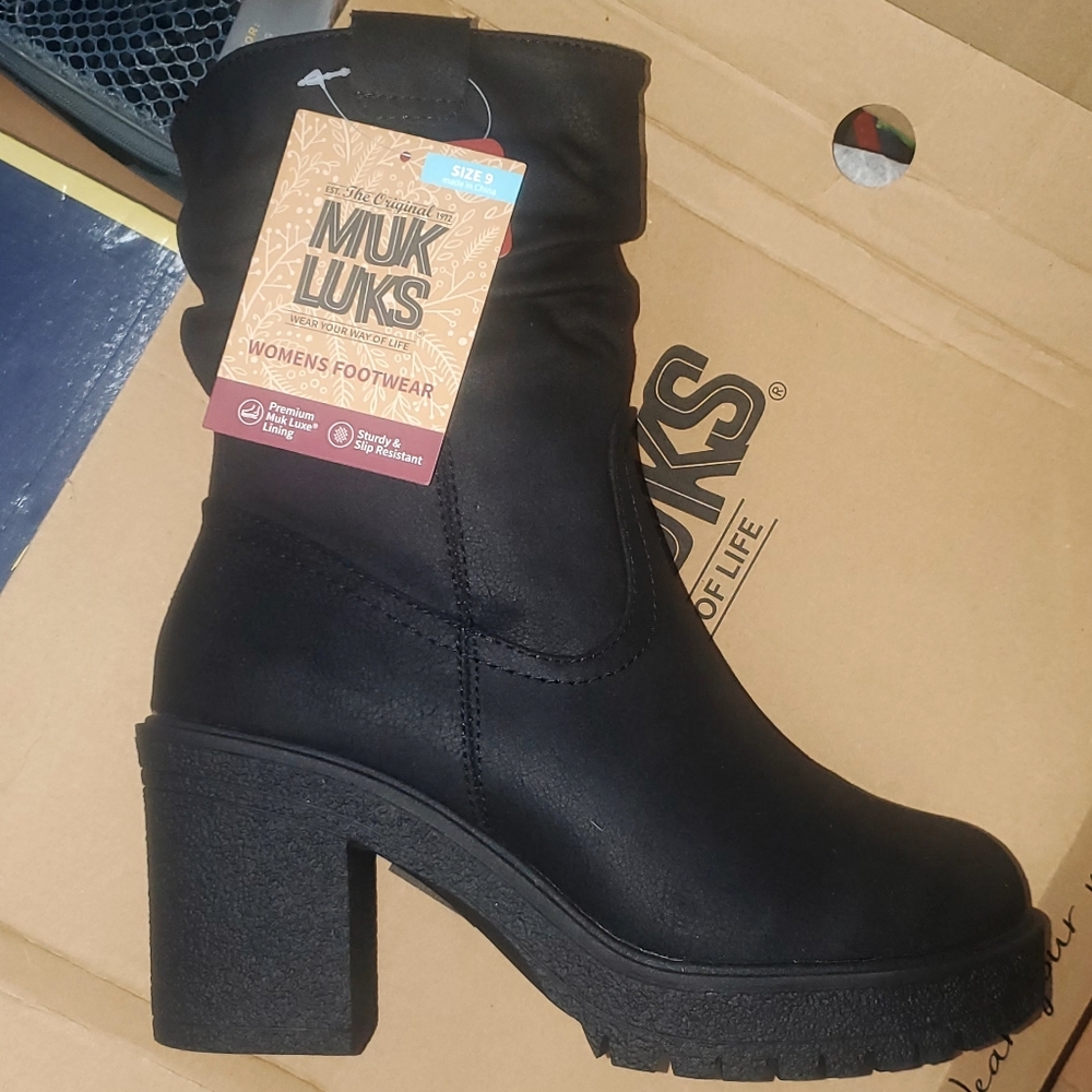 Muk Luks Women's Heeled Black Boots